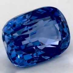Vivid Blue Sapphire 4.27 Ct Cushion Loose Gemstone