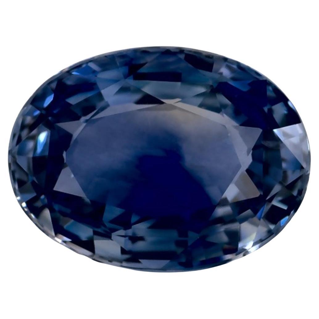 4.27 Ct Blue Sapphire Oval Loose Gemstone