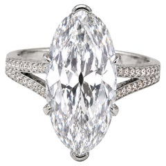4.28 Carat GIA Certified Oval Brilliant Diamond Ring – Platinum