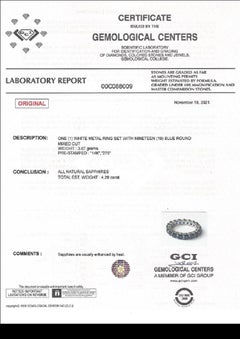 4.28 Carat Magnificent Blue Natural Sapphire Eternity Band