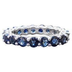 4.28 Carat Magnificent Blue Natural Sapphire Eternity Band