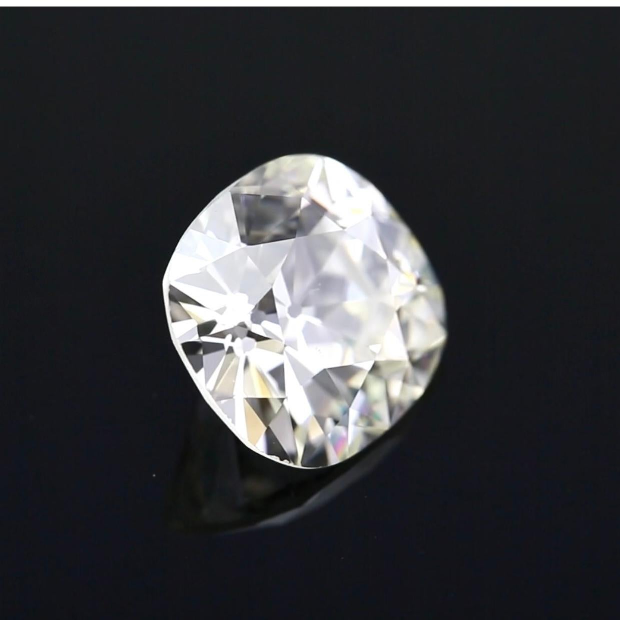 Art Deco 4.28 Carat Old Mine Cut Diamond – M Color SI1 Clarity, GIA Certified For Sale