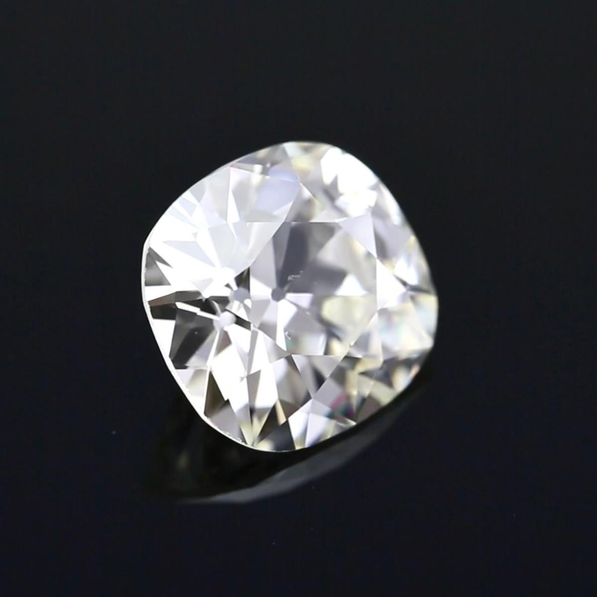 4.28 Carat Old Mine Cut Diamond – M Color SI1 Clarity, GIA Certified In New Condition For Sale In Ramat Gan, IL
