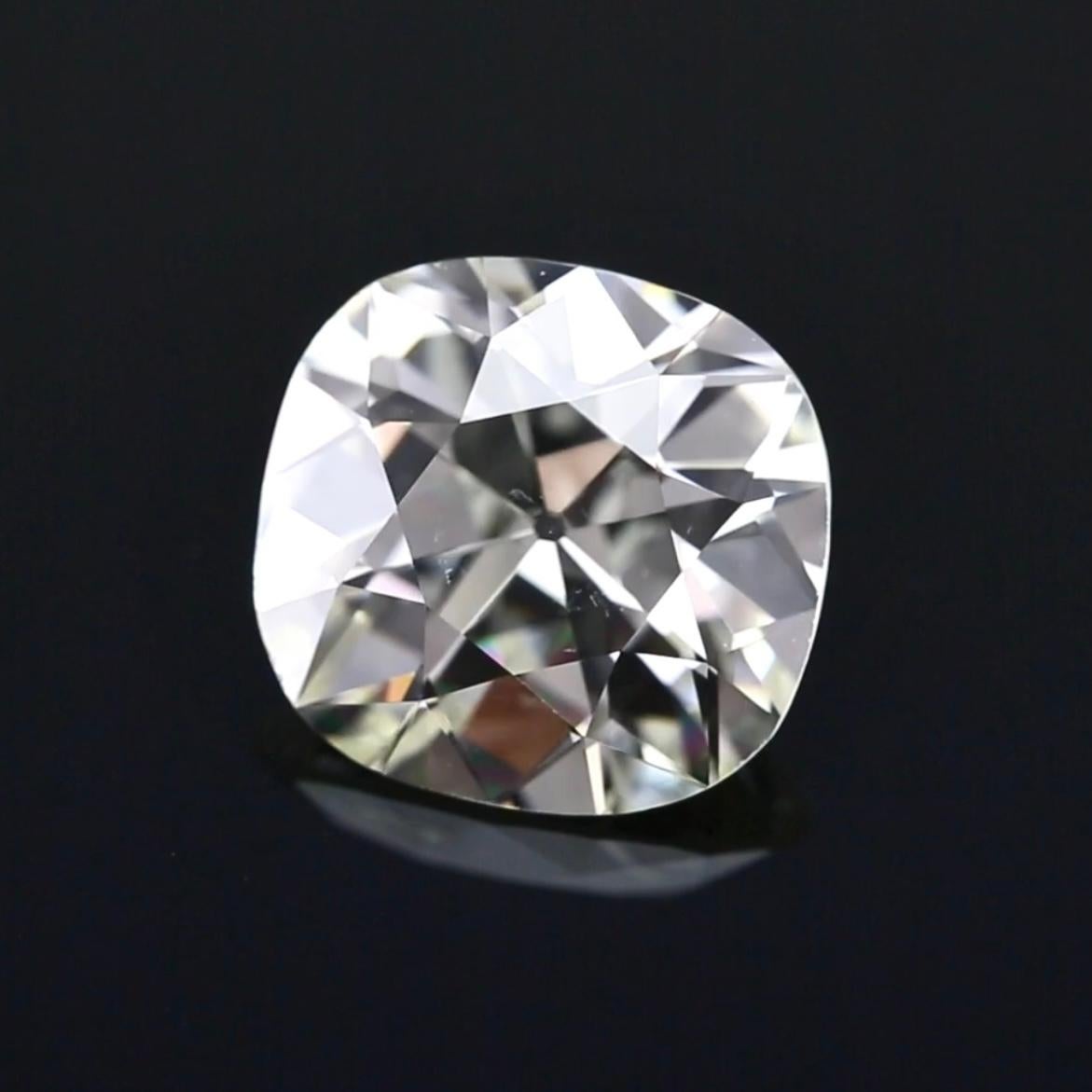 4.28 Carat Old Mine Cut Diamond – M Color SI1 Clarity, GIA Certified For Sale 1