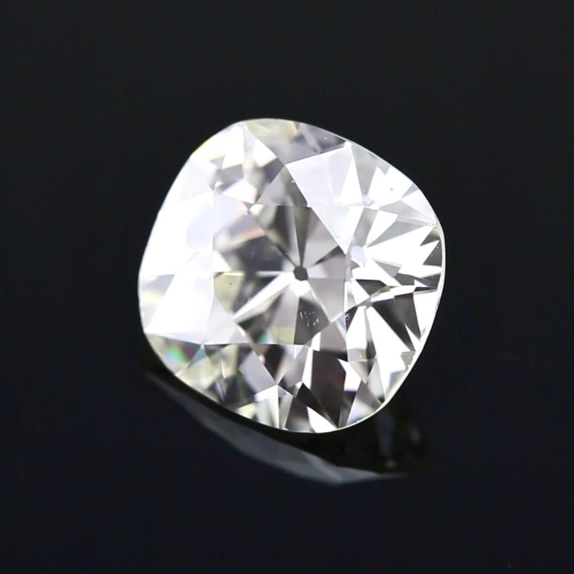 4.28 Carat Old Mine Cut Diamond – M Color SI1 Clarity, GIA Certified For Sale 2