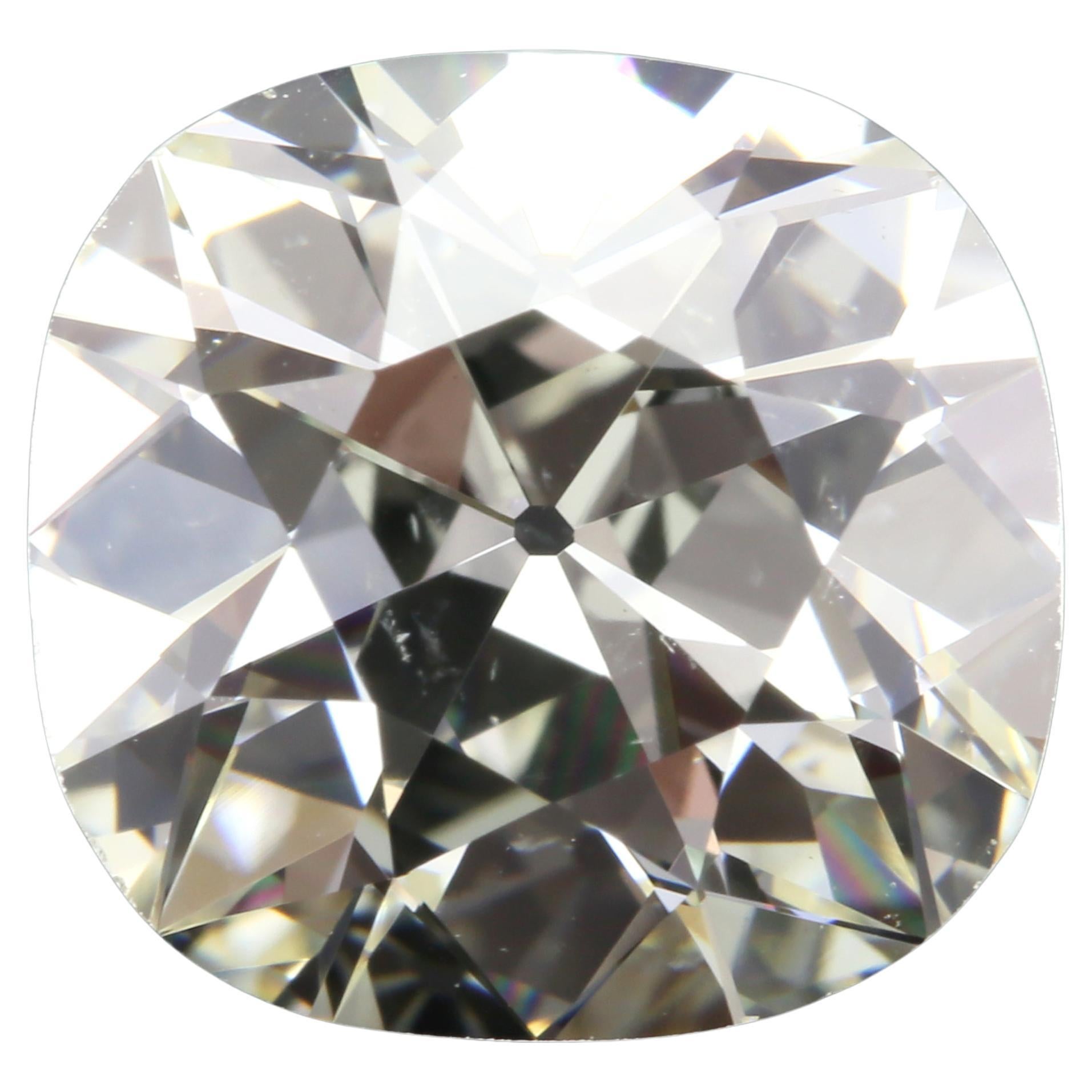 4.28 Carat Old Mine Cut Diamond – M Color SI1 Clarity, GIA Certified For Sale