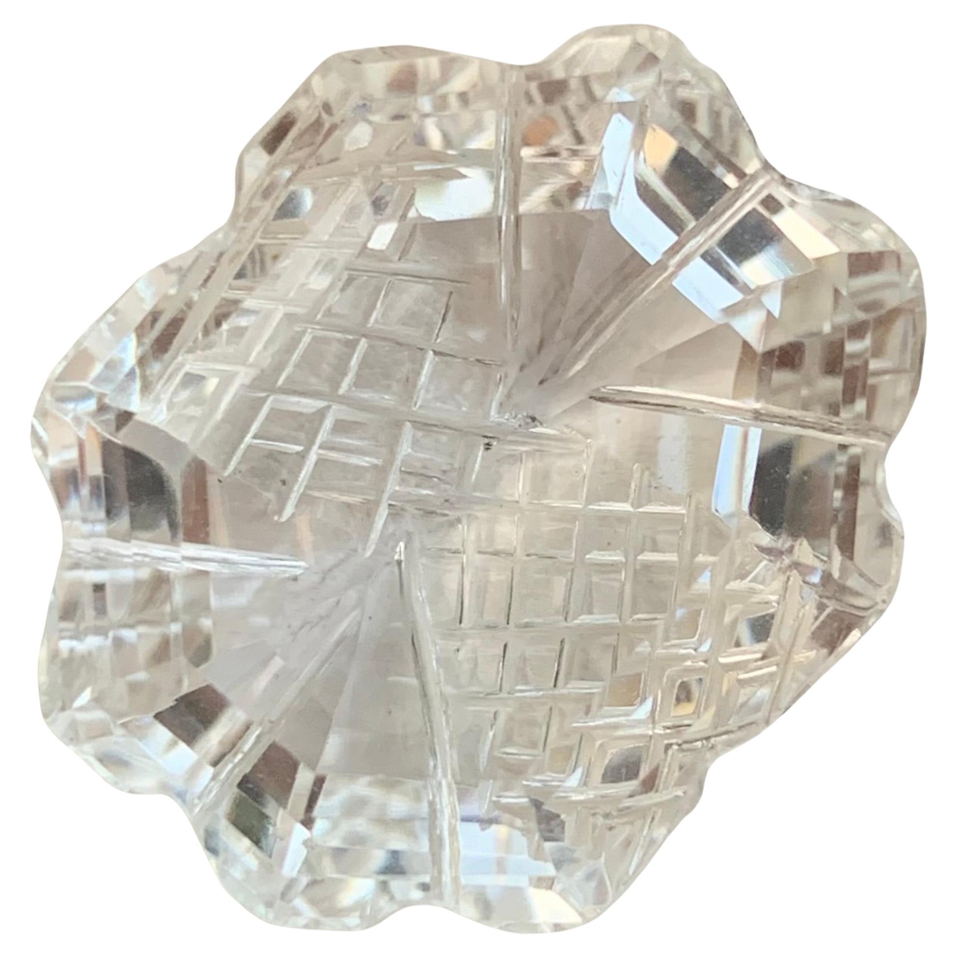 42.80 Karat natürlicher loser Klarkristallquarz-Schnitzerei für Halskette Schmuck 