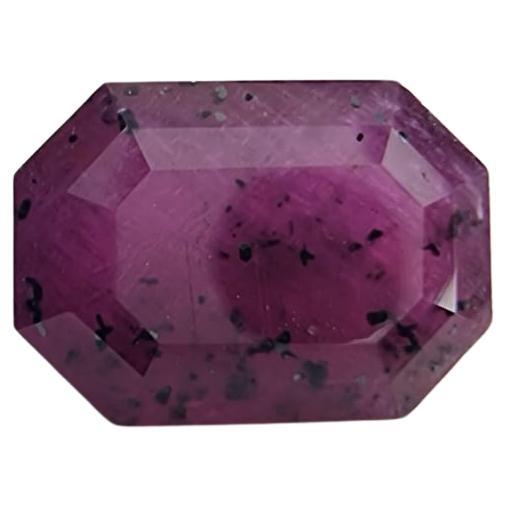 NO RESERVE 4.285ct NATURAL RUBY  Octagonal Cut Loose Gemstone For Sale