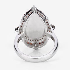 4.28cttw Multi-Gemstones with Diamonds 0.58cttw Sterling Silver Ring