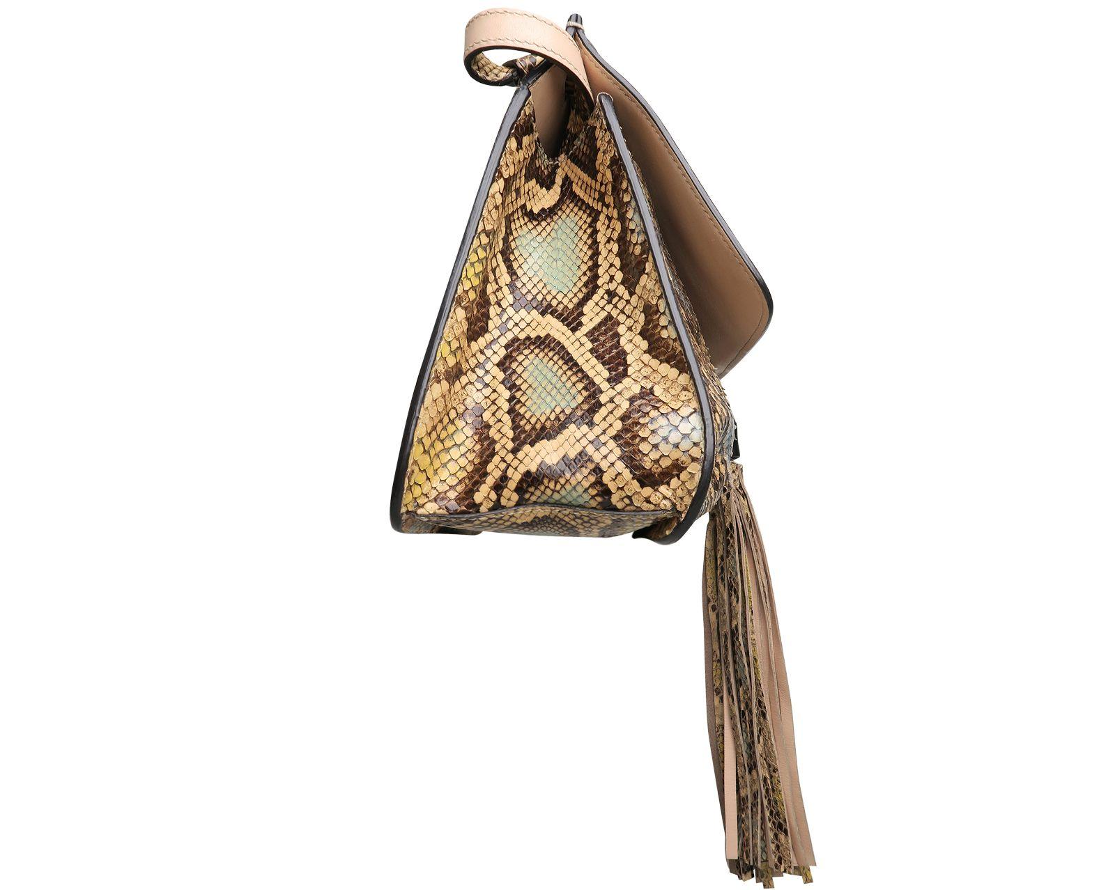 $4295 New Gucci Python Bamboo Medium Daily Bag Cruise 2015 en Nuevo estado para la venta en Ashburn, VA