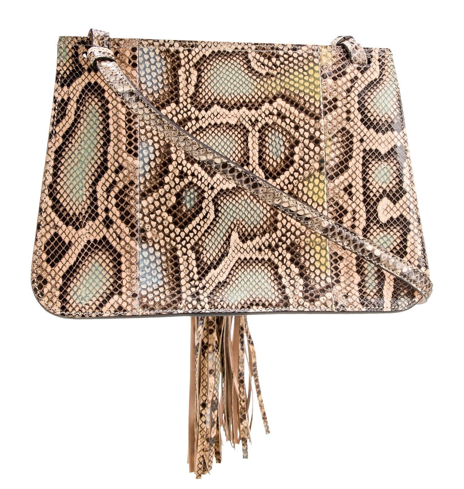 $4295 New Gucci Python Bamboo Medium Daily Bag Cruise 2015 en venta 2