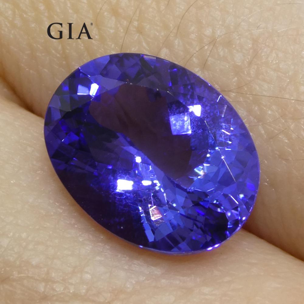 4.29ct Oval Blue-Violet Tanzanite GIA Certified Tanzania   For Sale 8