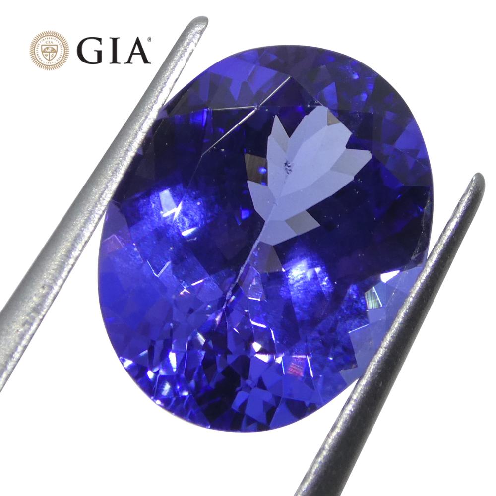 4.29ct Oval Blue-Violet Tanzanite GIA Certified Tanzania   For Sale 9