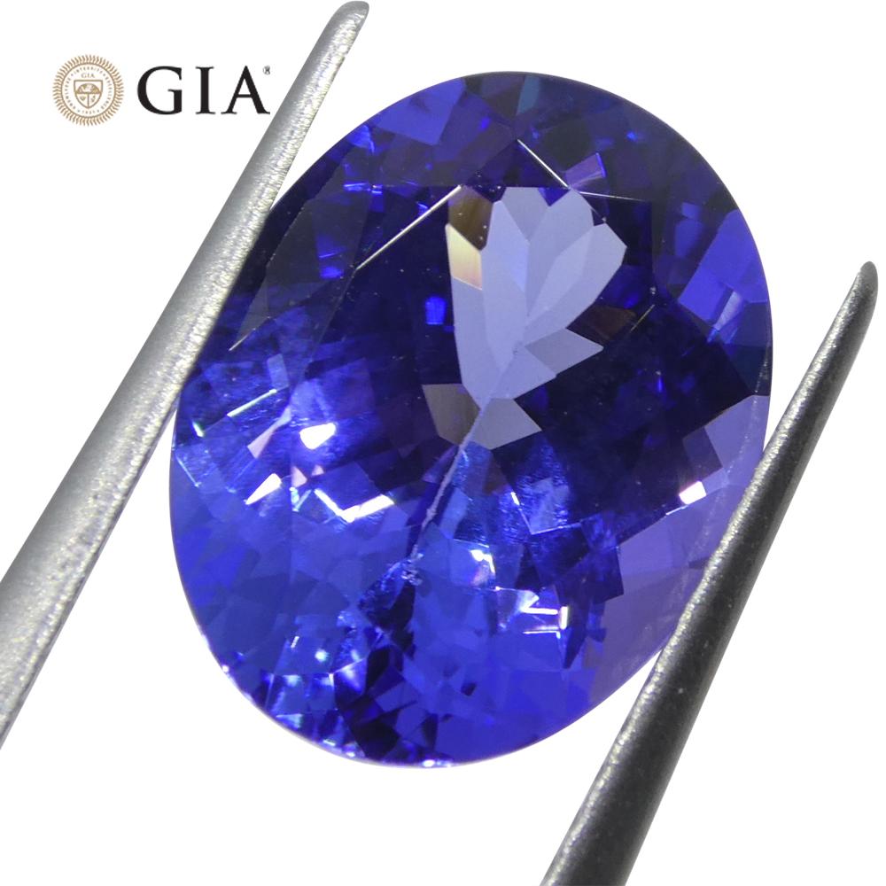 4.29ct Oval Blue-Violet Tanzanite GIA Certified Tanzania   In New Condition For Sale In Toronto, Ontario