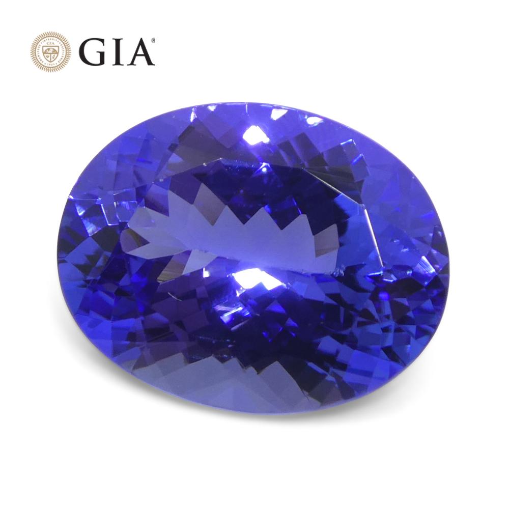 4.29ct Oval Blue-Violet Tanzanite GIA Certified Tanzania   For Sale 1