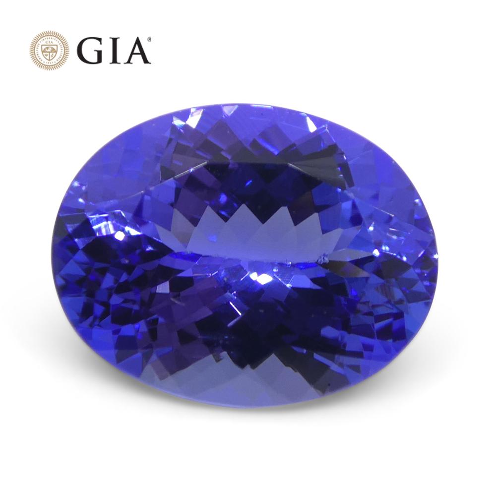4.29ct Oval Blue-Violet Tanzanite GIA Certified Tanzania   For Sale 2