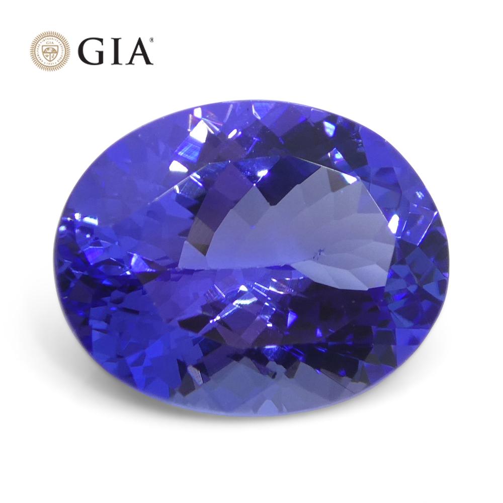 4.29ct Oval Blue-Violet Tanzanite GIA Certified Tanzania For Sale 3