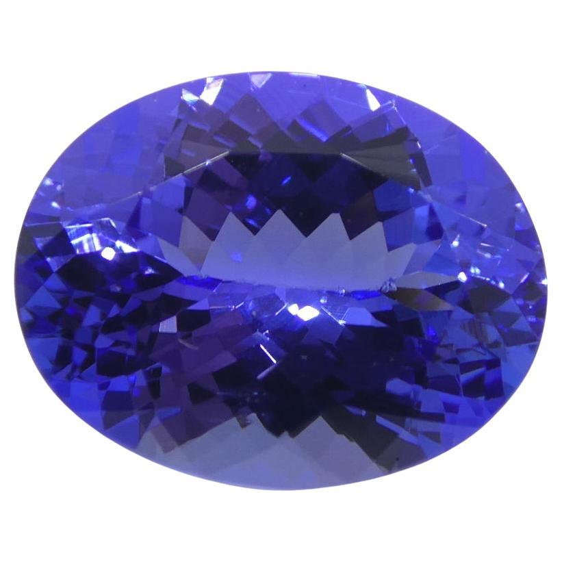 4,29 Karat Oval Blau-Violet Tansanit GIA zertifiziert Tansanit  
