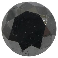 4.2ct Round Brilliant Cut Black Diamond 