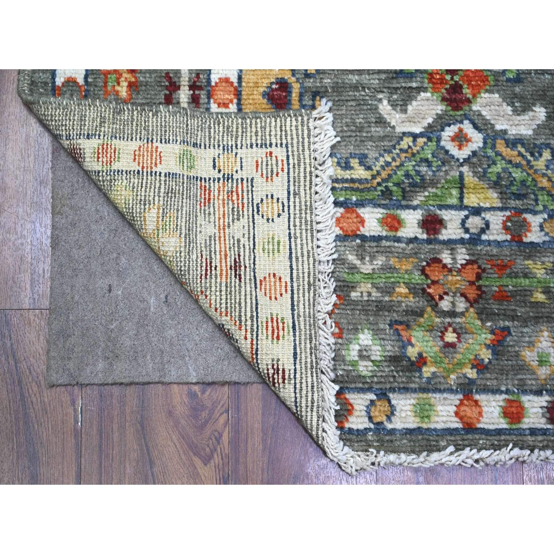 This is a truly genuine one-of-a-kind Afghan Angora Oushak, Hand Knotted, Pure Wool, Oriental Rug. It has been Knotted for months and months in the centuries-old weaving craftsmanship techniques by expert artisans.
Primary materials: Wool
Latex: No