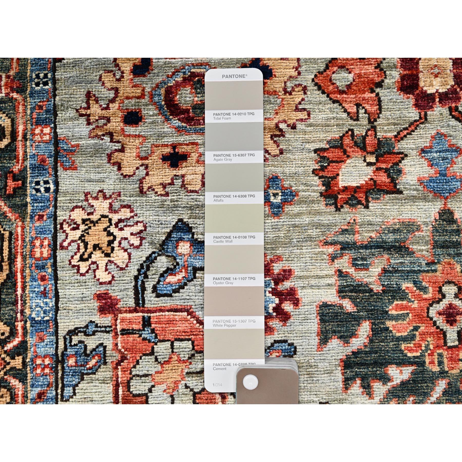 Afghan Tapis de course en laine douce nouée à la main 4'2 