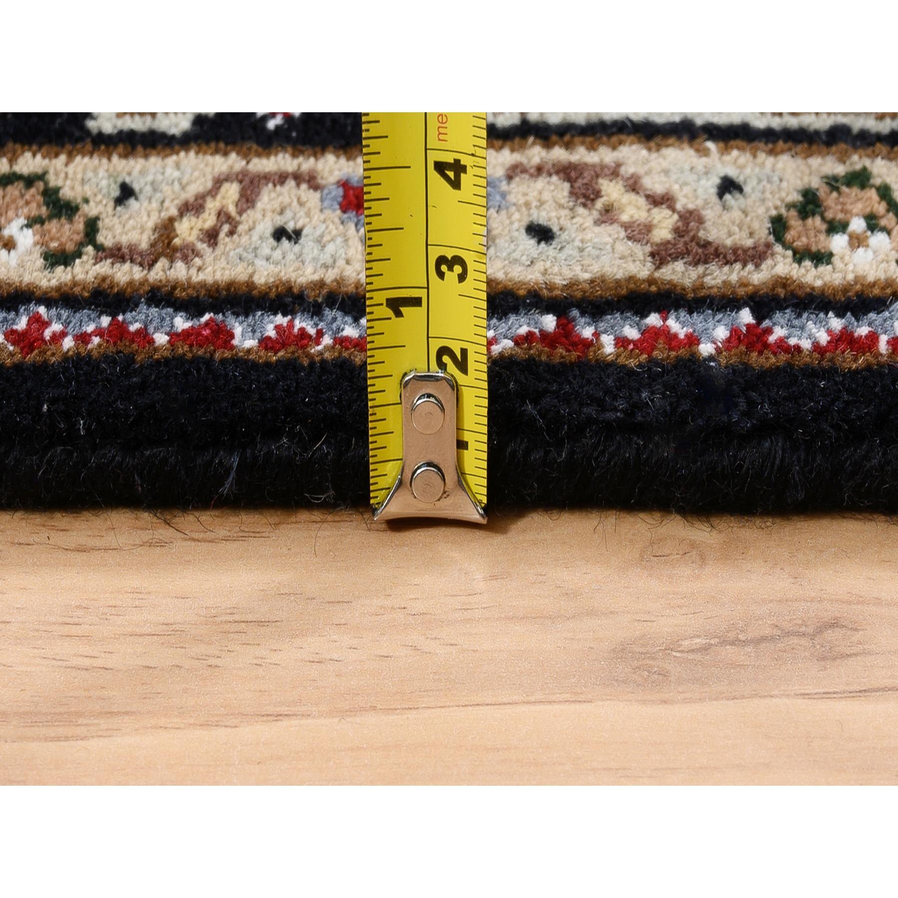 Soie Tapis oriental large et noué à la main Tabriz Mahi Design 4'2