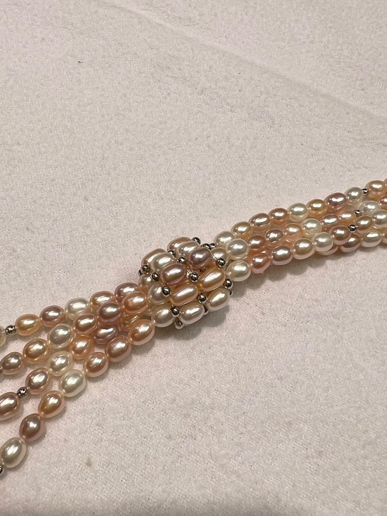 2 Strand Lariat Pearls with Tassel For Sale 2