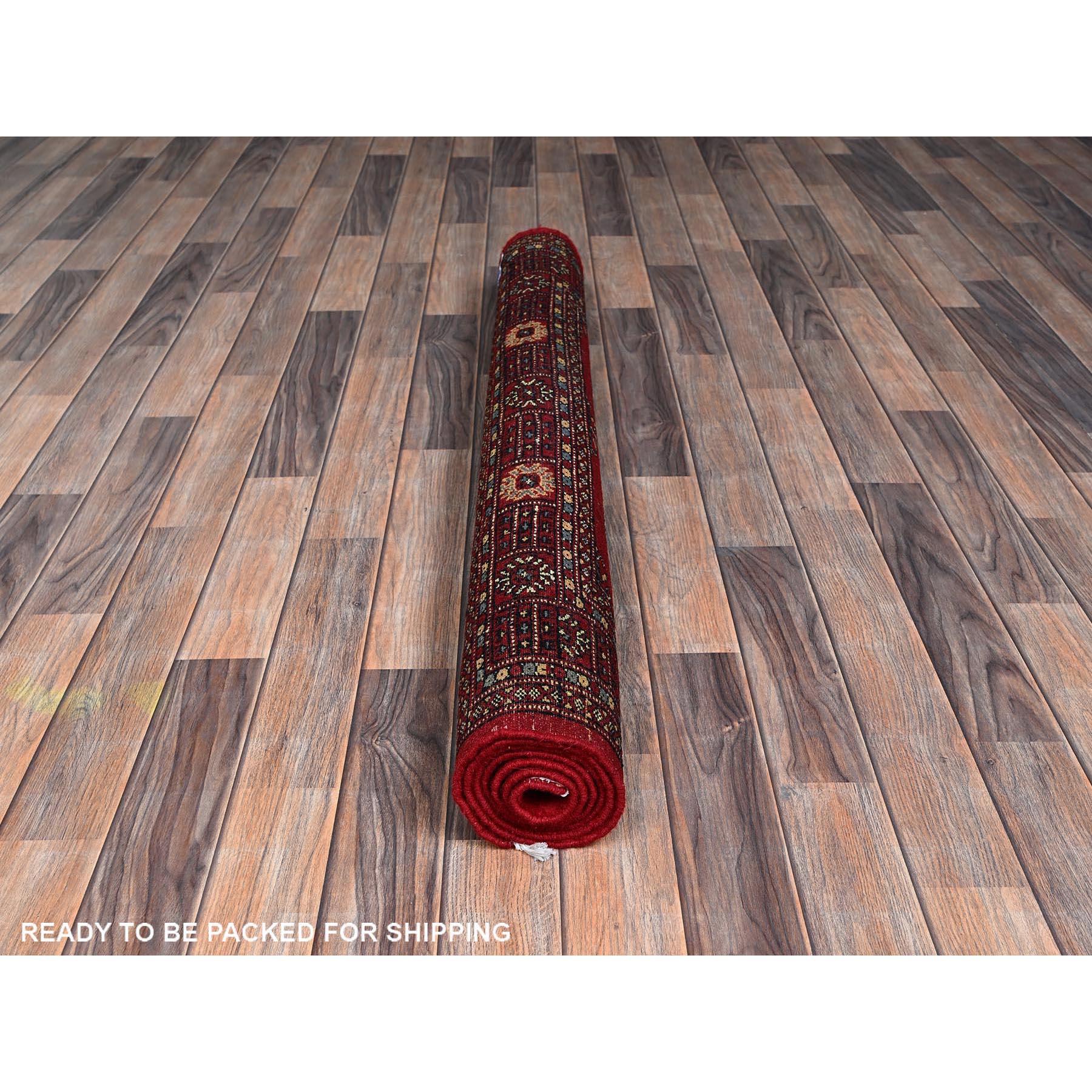 Annodato a mano Tappeto orientale in lana morbida annodato a mano 4'2 