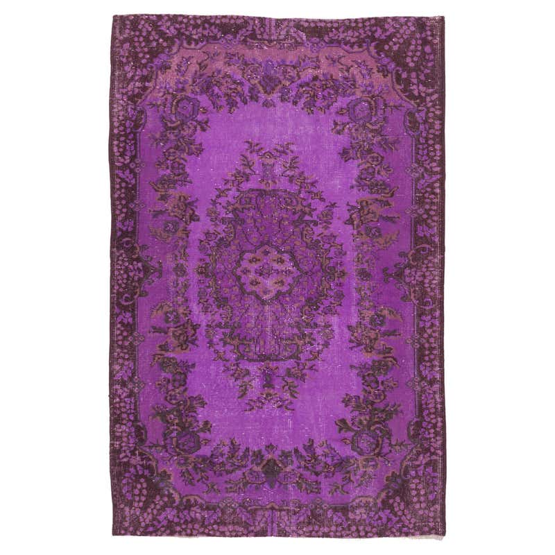 Vintage Light Purple Overdyed Sparta Rug For Sale at 1stDibs