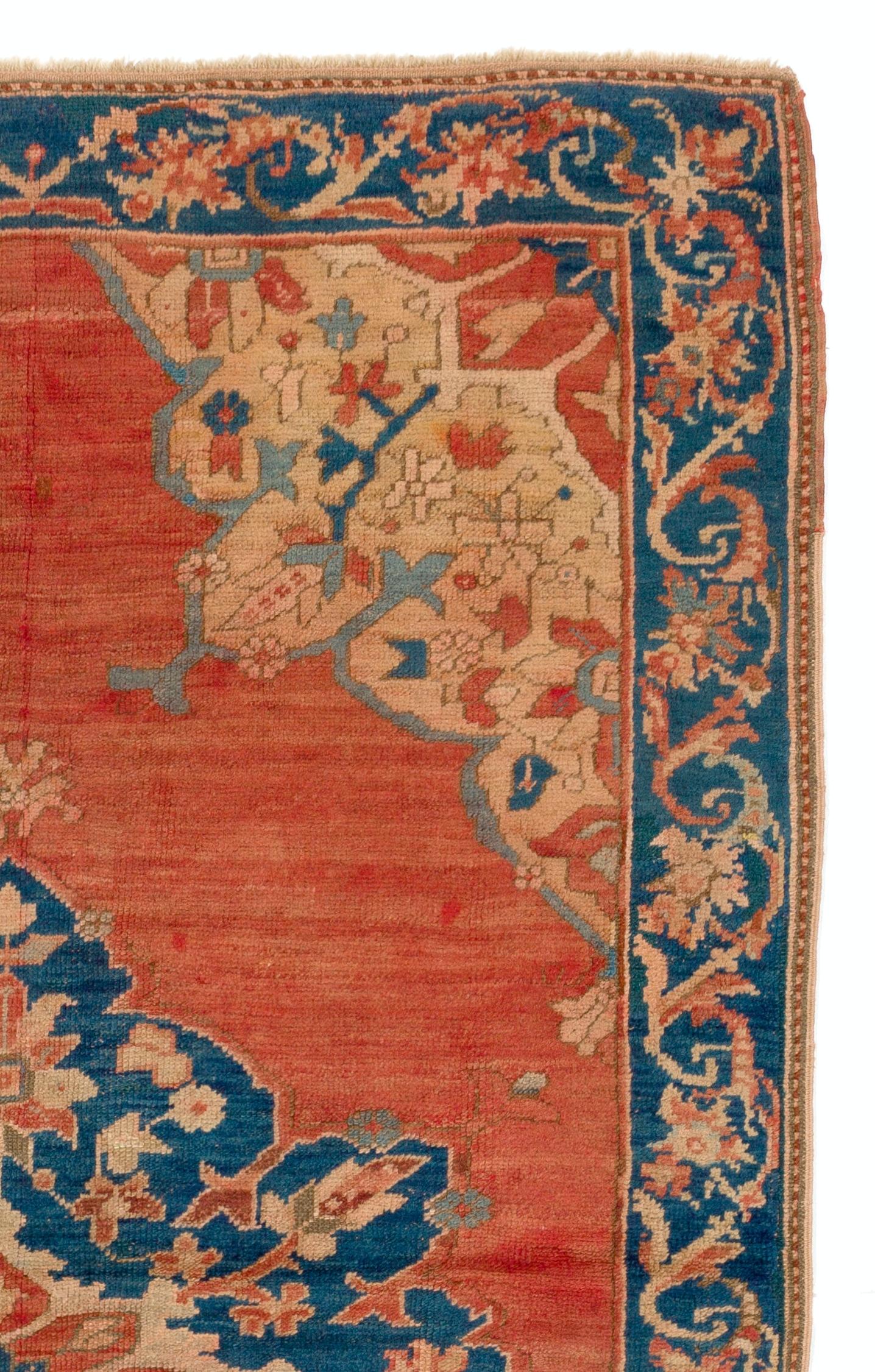 4.2x6.7 Ft Antiker türkischer Magri 'Fethiye' Teppich, um 1900 (Türkisch) im Angebot