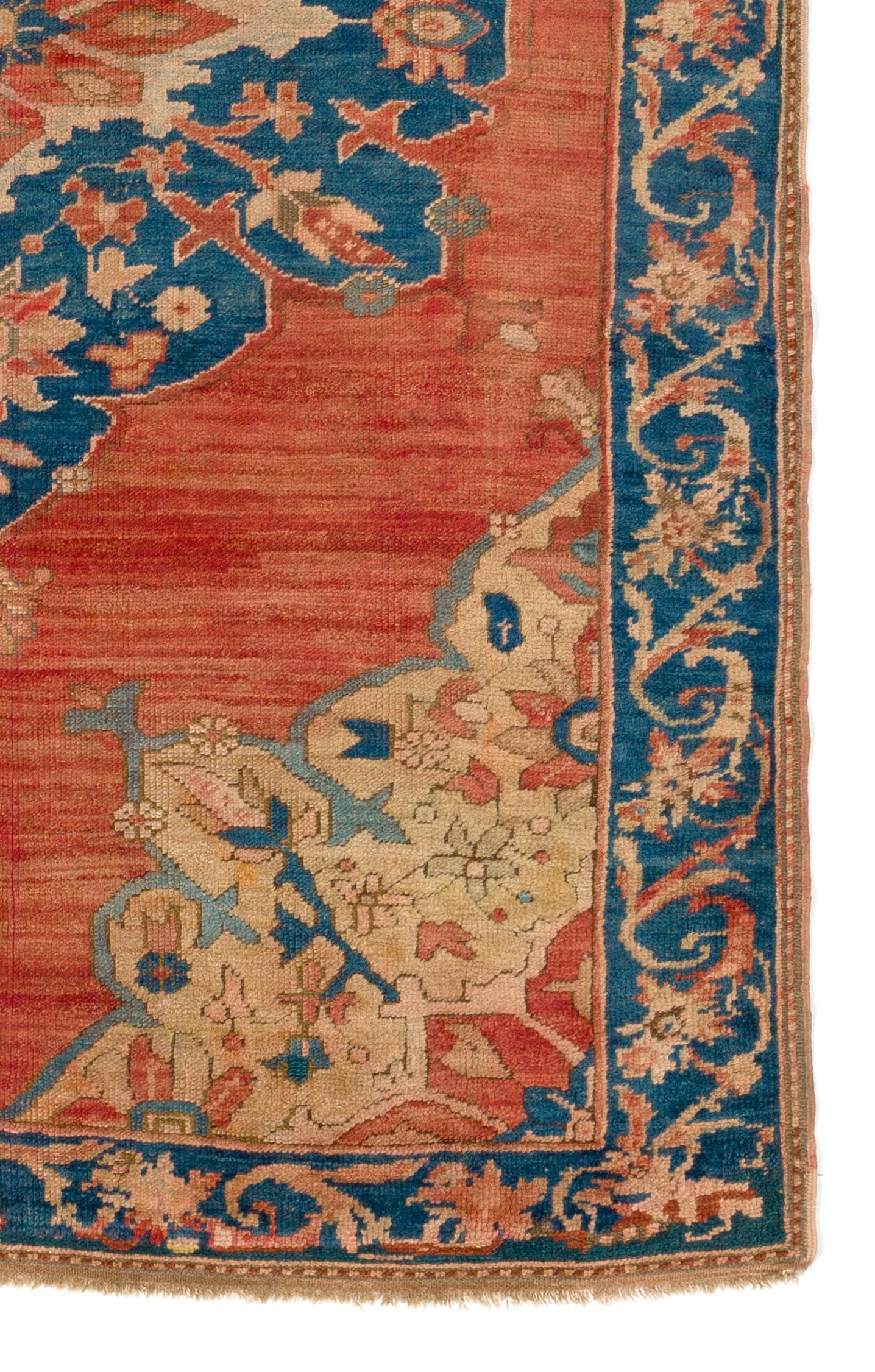 4.2x6.7 Ft Antiker türkischer Magri 'Fethiye' Teppich, um 1900 im Zustand „Gut“ im Angebot in Spring Valley, NY
