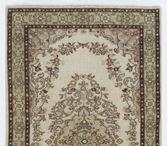 4.2x7.3 Ft Vintage Anatolian Oushak Accent Rug, Ideal for Office and Home Decor
