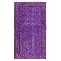 4.2x7.6 Ft Contemporary Living Room Carpet in Lila, handgefertigter türkischer Flächenteppich