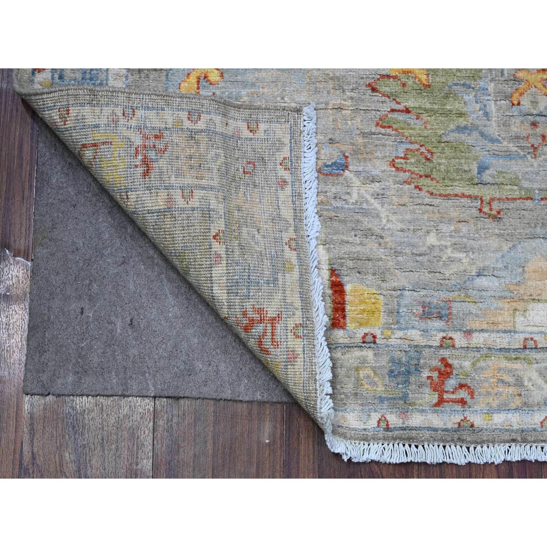 This is a truly genuine one-of-a-kind Fine Aryana Geometric Leaf Pattern, Hand Knotted, Pure Wool, Oriental Rug. It has been Knotted for months and months in the centuries-old weaving craftsmanship techniques by expert artisans.
Primary materials: