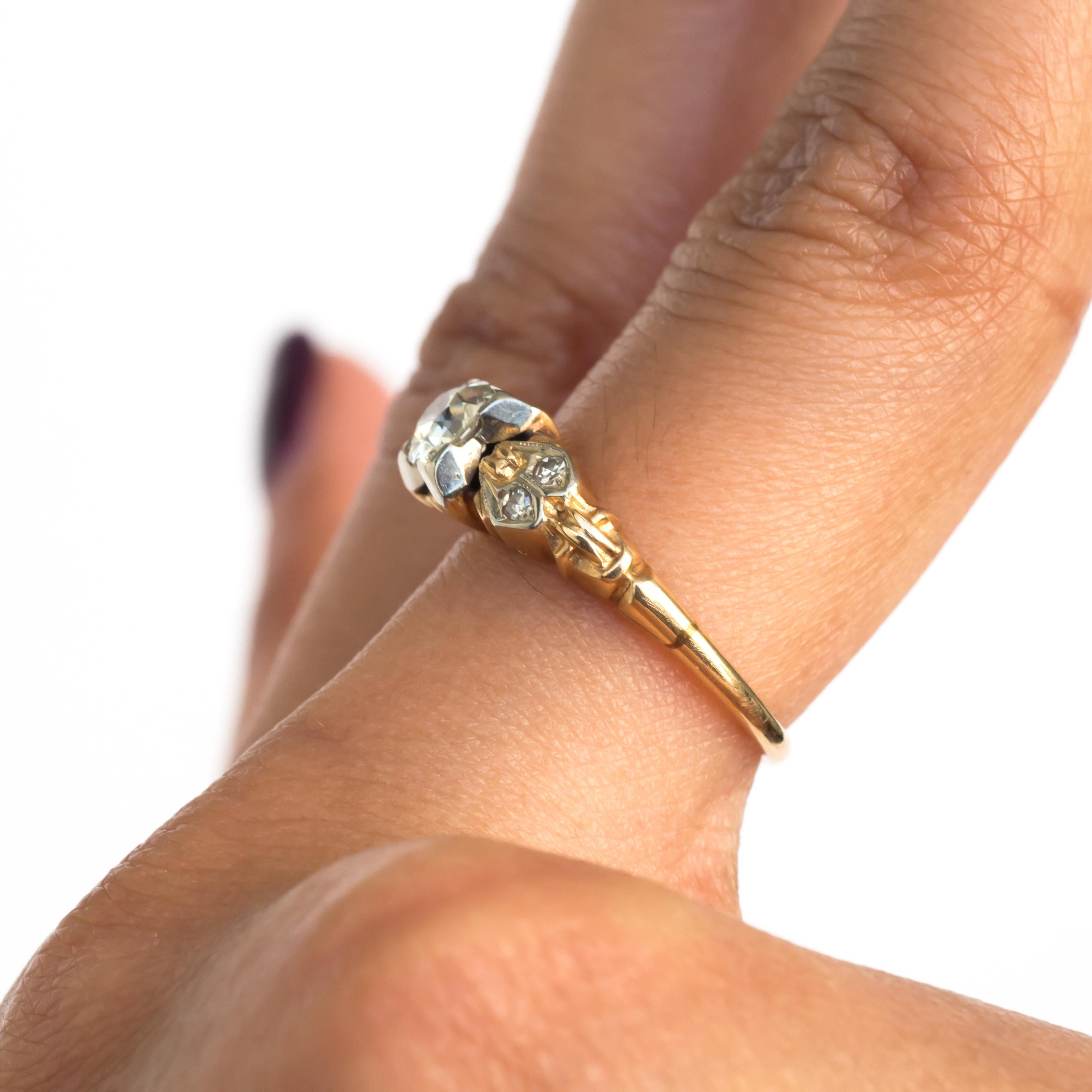 .43 Carat Diamond Yellow Gold Engagement Ring In Good Condition In Atlanta, GA