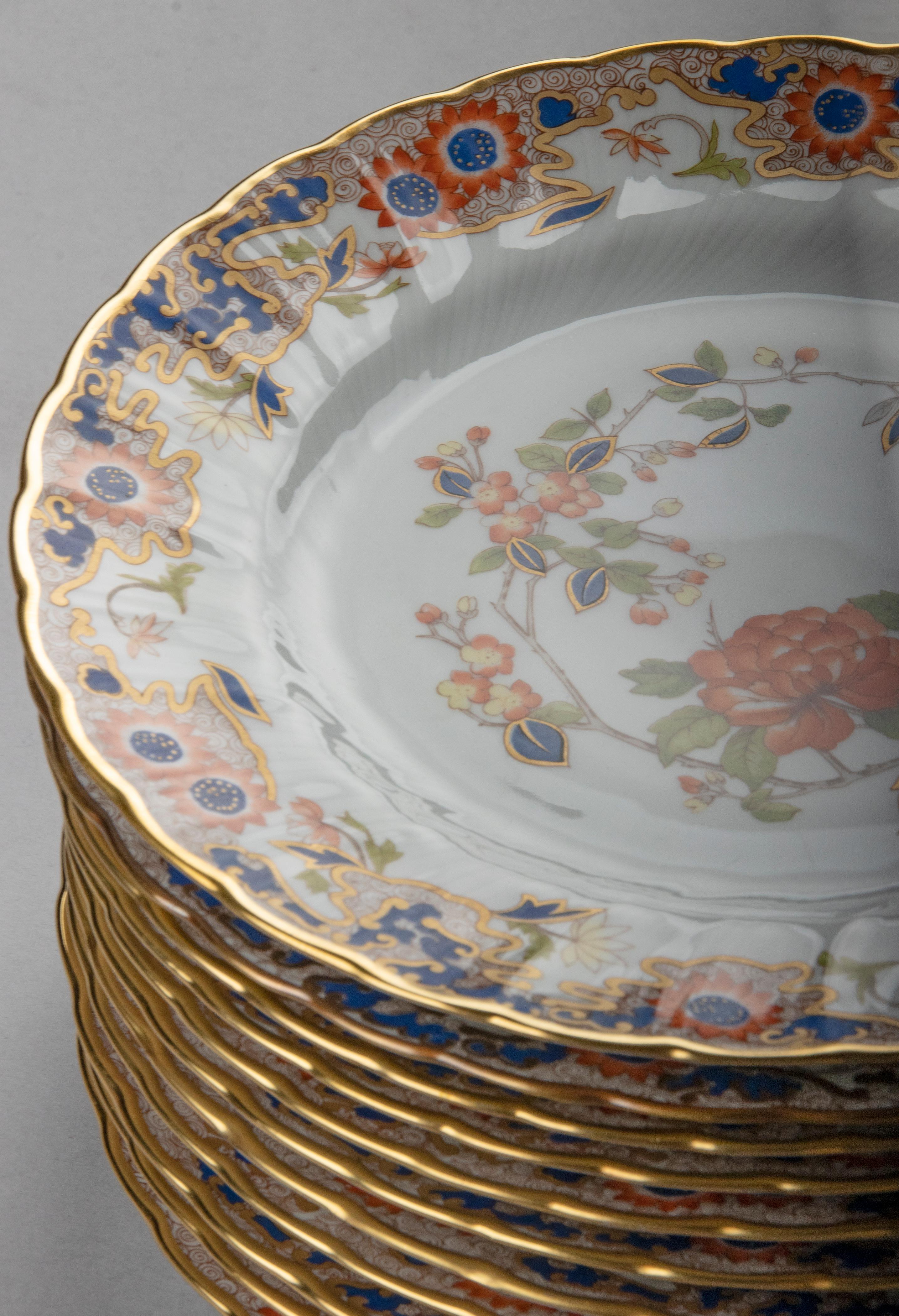 43-Piece Set of Porcelain Tableware made by Bernardaud Limoges model Singapour 5
