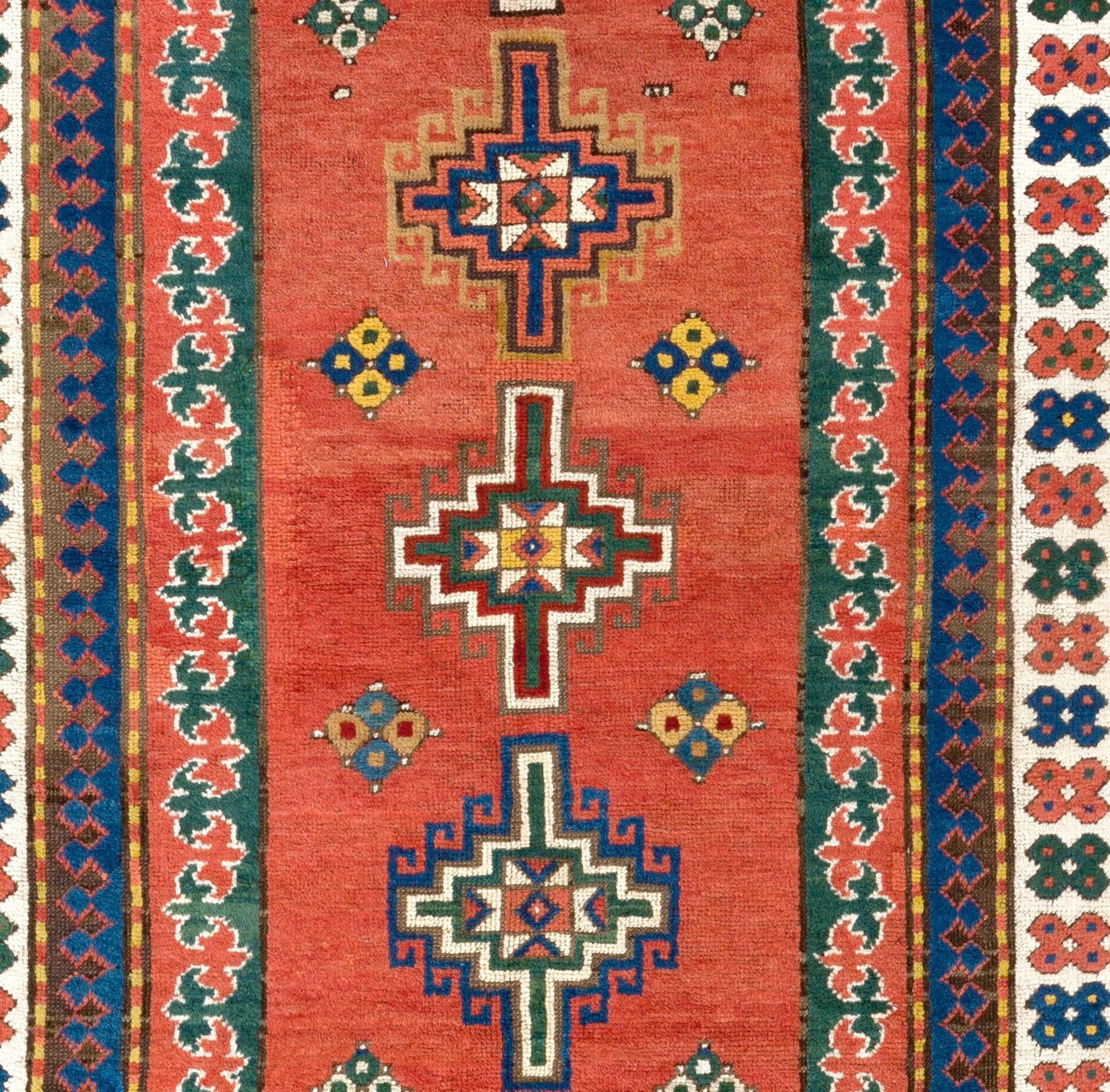 Antique Caucasian Kazak Rug, Southern Caucasus Mountains, Karabagh In Good Condition For Sale In Philadelphia, PA