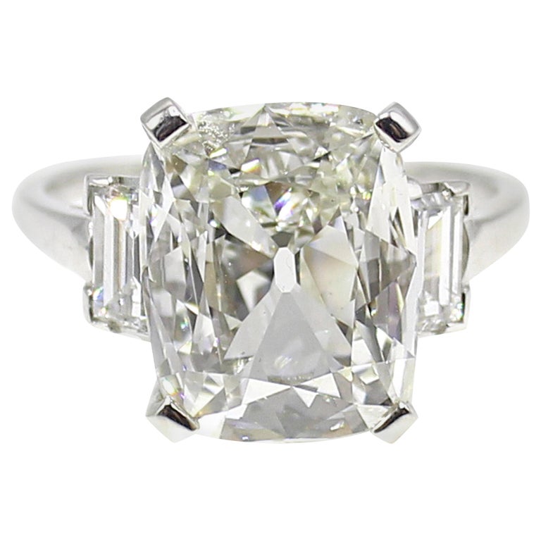 4 30 Carat Antique Cushion Cut Art Deco Diamond Platinum Cushion Cut Art Deco Diamond Platinum