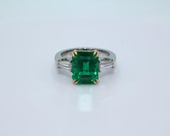 4.30 Carat Emerald & Diamond Ring