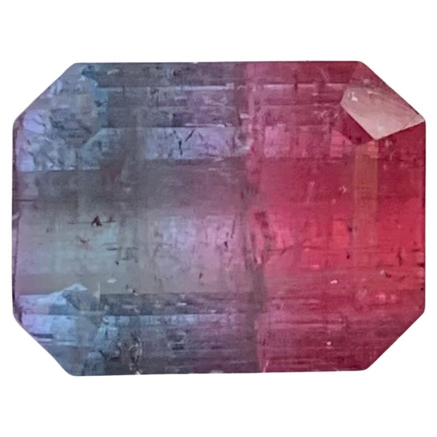 4.30 Carat Natural Loose Bi Colour Tourmaline Emerald Shape Gemstone