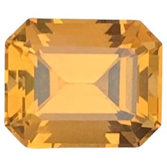 4.30 Carat Natural Loose Citrine Emerald Shape Gemstone