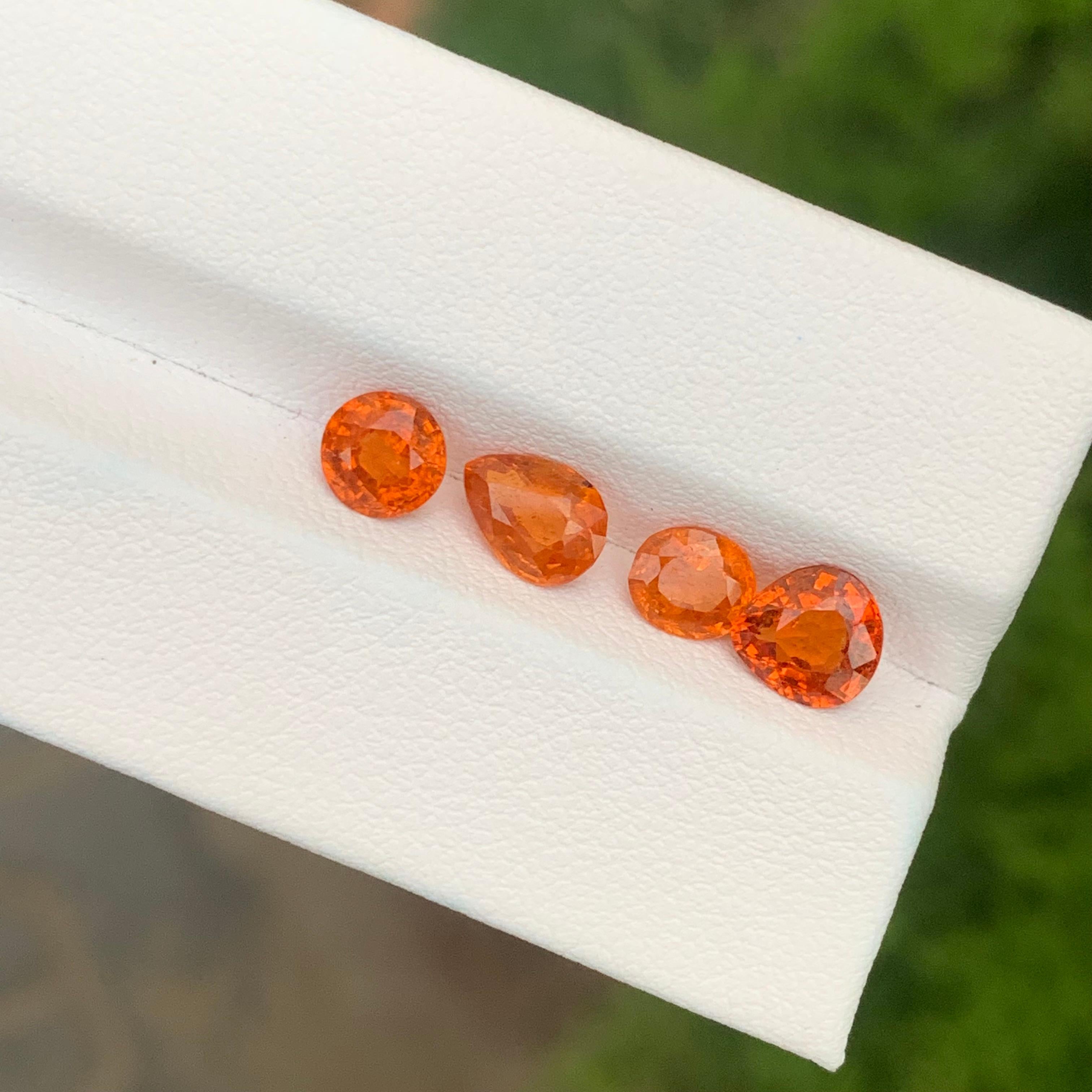 4,30 Karat natürlicher loser Fanta Spessartit Granat Lot für Schmuckherstellung im Zustand „Neu“ im Angebot in Peshawar, PK