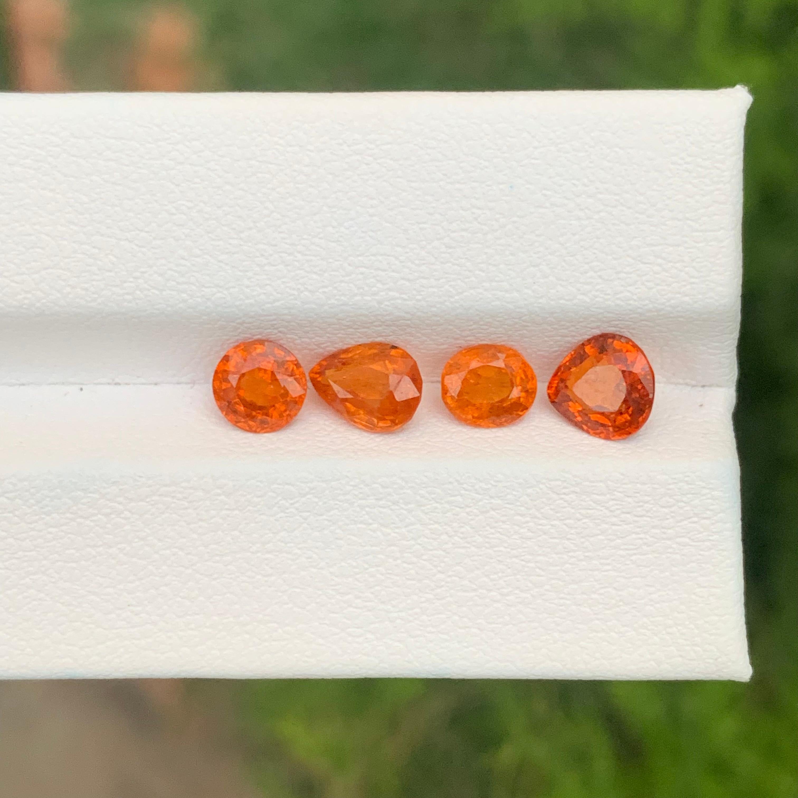 4,30 Karat natürlicher loser Fanta Spessartit Granat Lot für Schmuckherstellung im Angebot 2