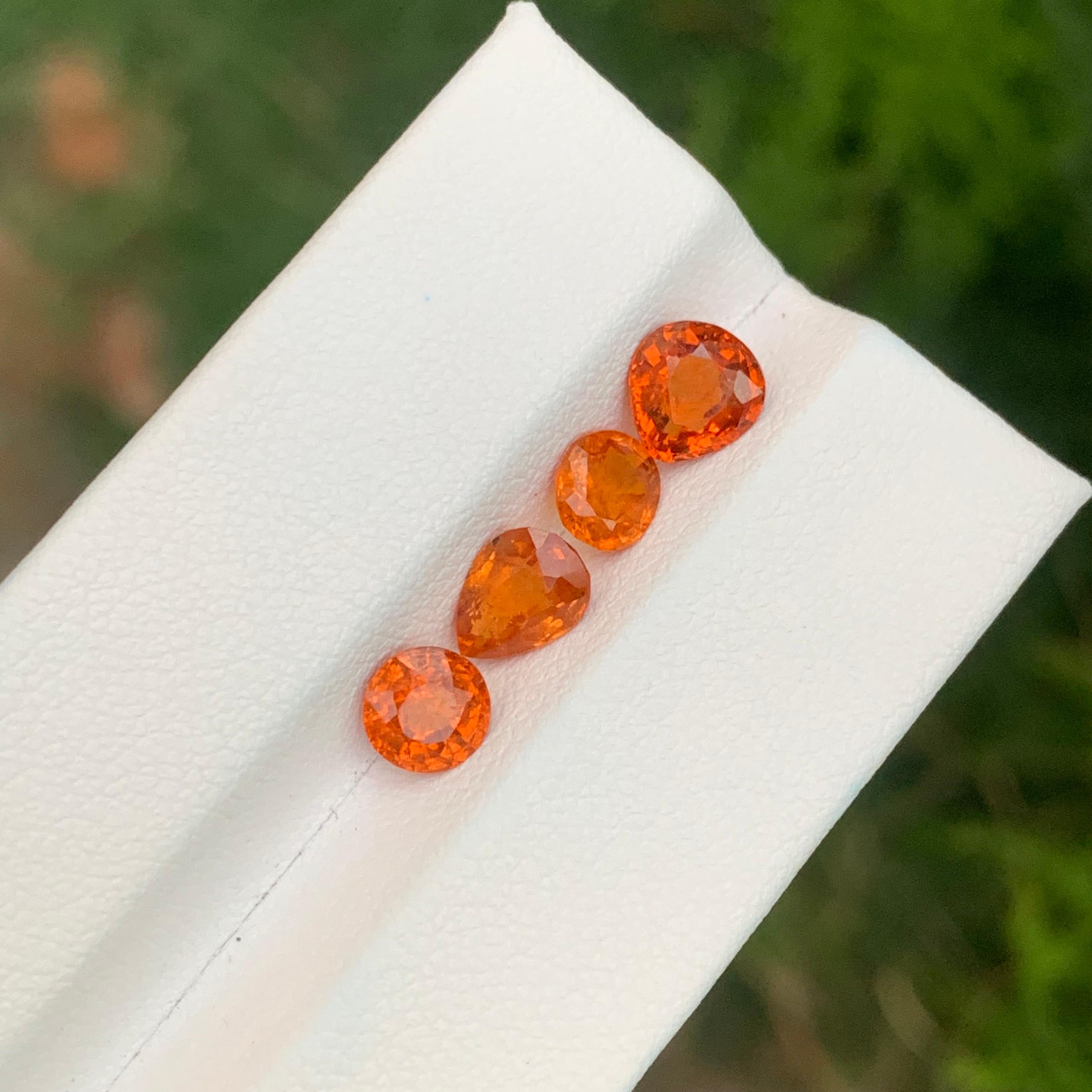 4,30 Karat natürlicher loser Fanta Spessartit Granat Lot für Schmuckherstellung im Angebot 3