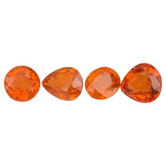 4.30 Carat Natural Loose Fanta Spessartite Garnet Lot For Jewellery Making
