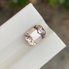 4.30 Carat Natural Loose Golden Topaz Emerald Shape Gemstone