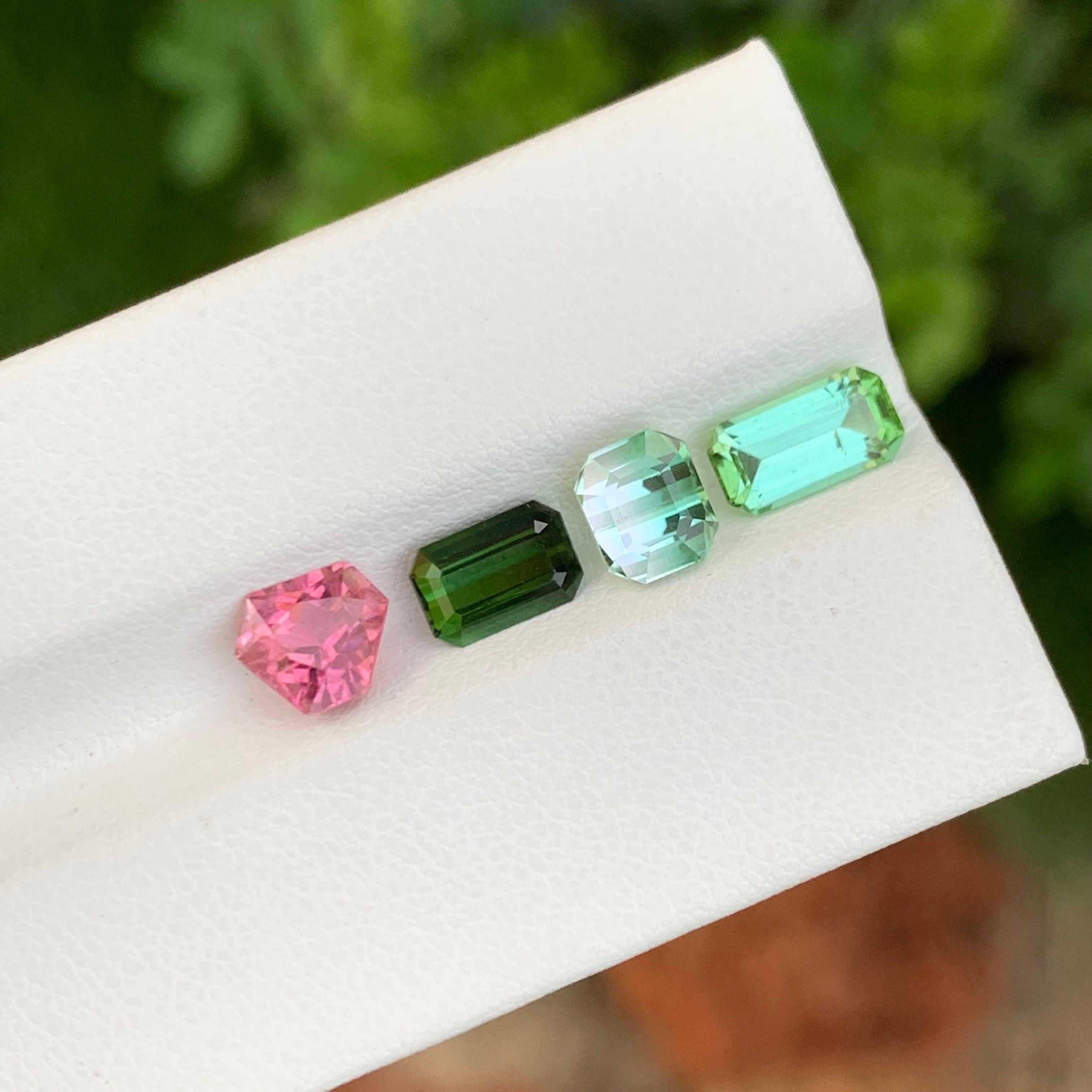 Loose Tourmaline Lot 

Weight: 4.30 Carats
Sizes: 1.05 To 1.20 Carat 
Origin: Afghanistan
Certificate: On Demand
Treatment: Non


Tourmaline is a captivating gemstone known for its remarkable variety of colors, making it a favorite among gemstone