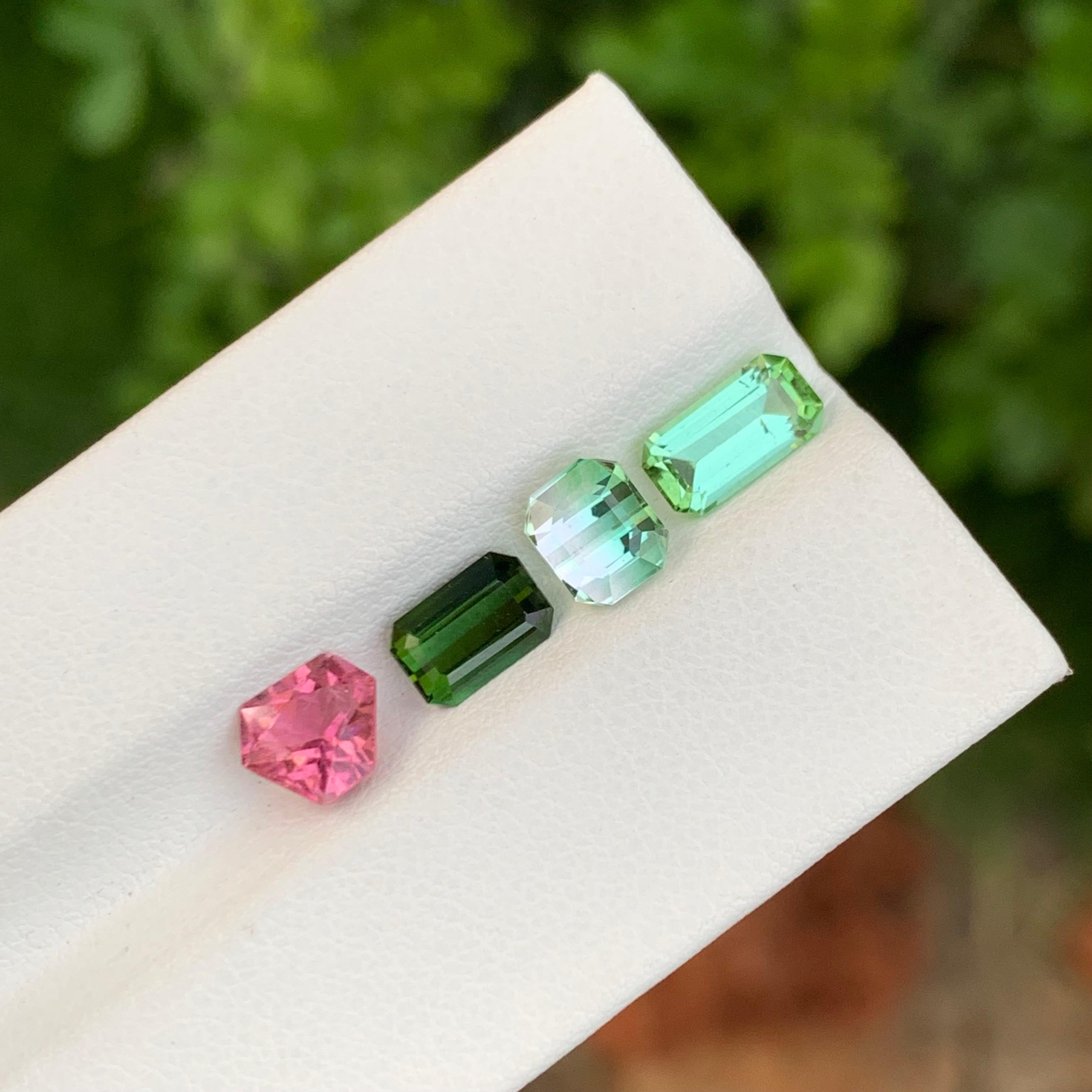 4.30 Carat Natural Loose Multi Colour Tourmaline Lot Gemstone For Jewellery In New Condition For Sale In Peshawar, PK