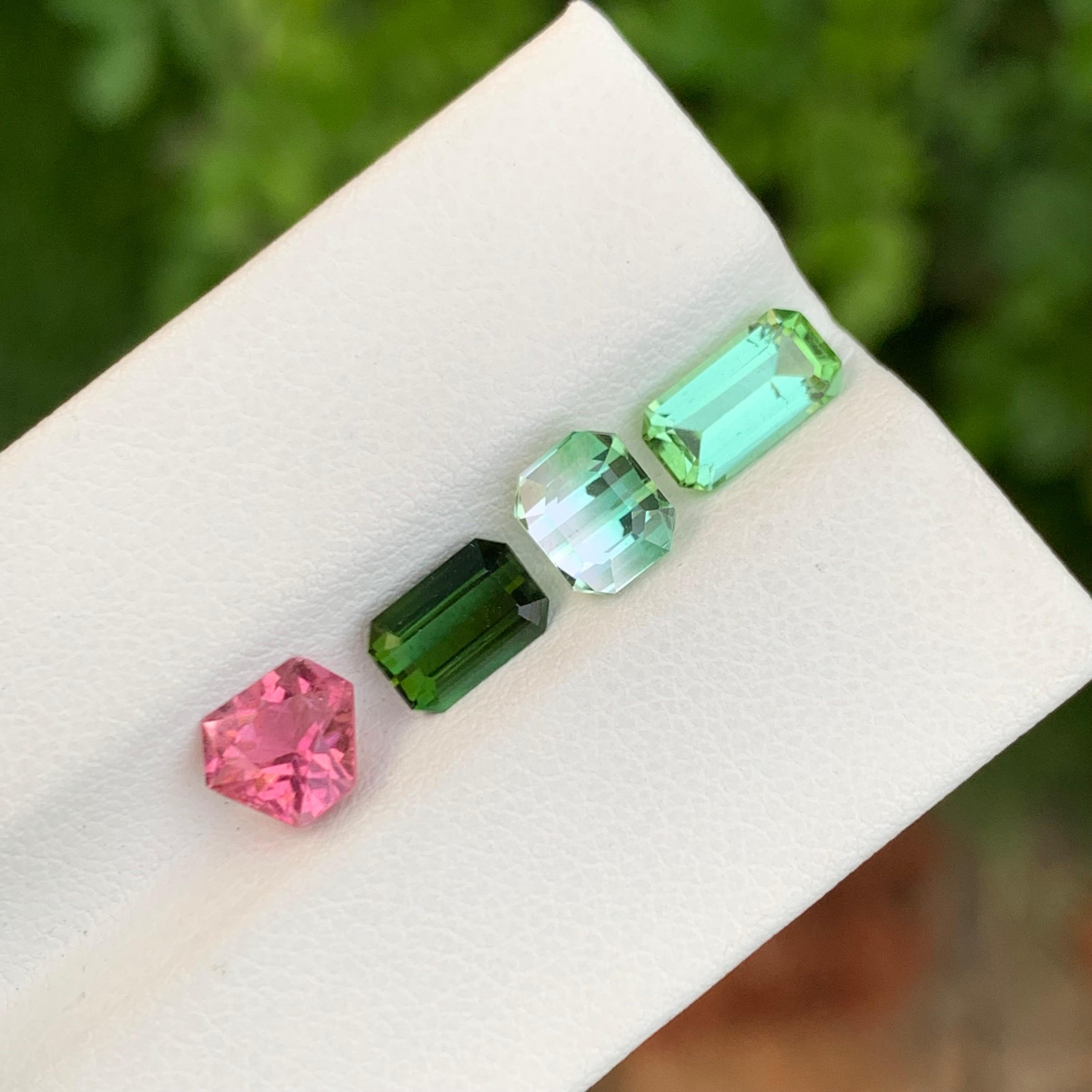 4.30 Carat Natural Loose Multi Colour Tourmaline Lot Gemstone For Jewellery For Sale 1