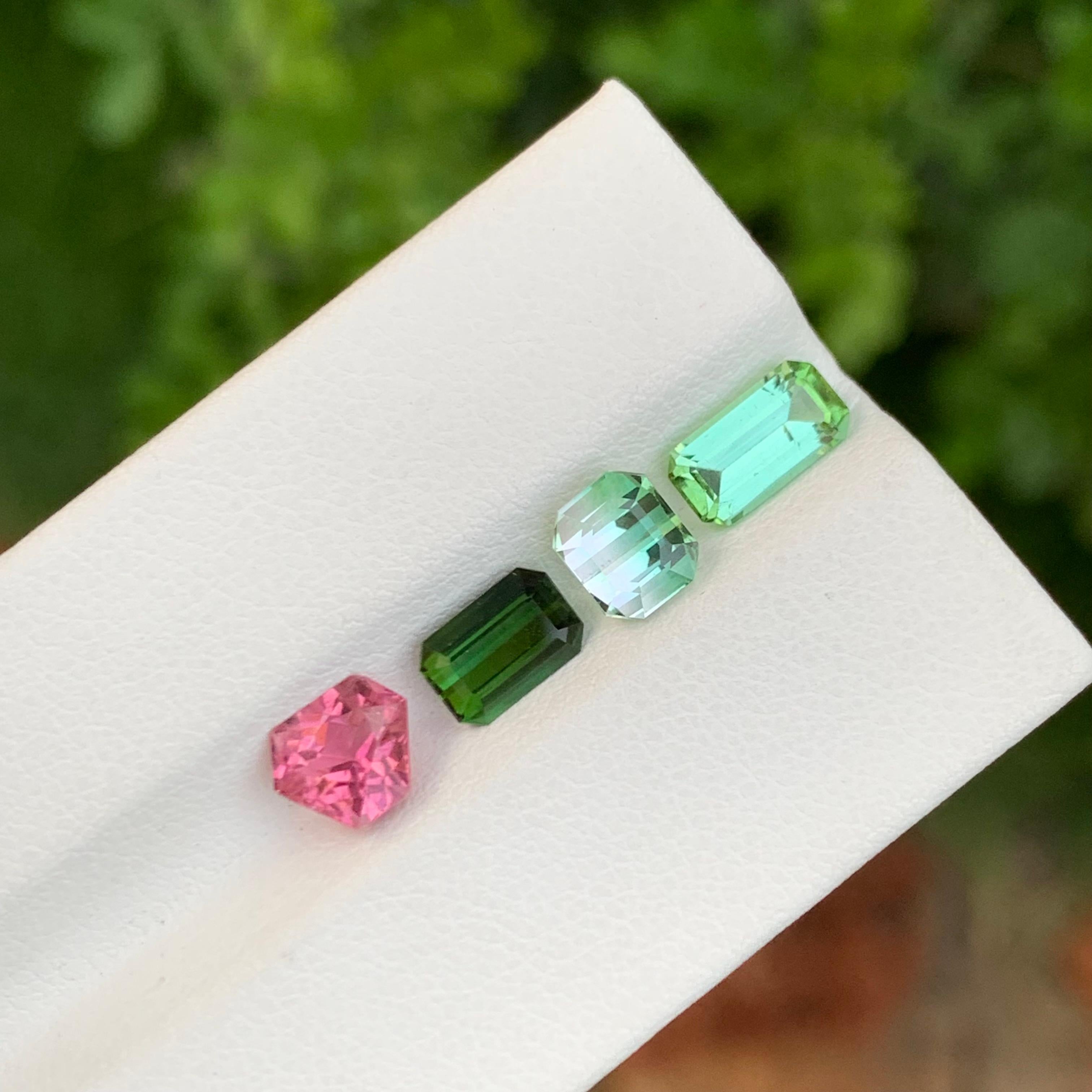 4.30 Carat Natural Loose Multi Colour Tourmaline Lot Gemstone For Jewellery For Sale 2